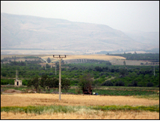 Looking across the Jordan Valley into Israel.