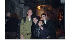 Tali ,Rachel, and Benji Azziza with  Daniel Schachter